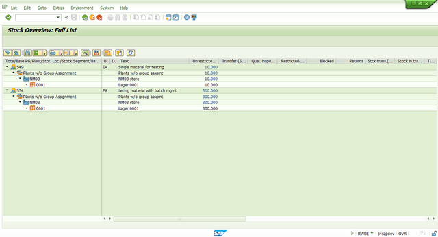 SAP MM 事务代码RWBE查询库存_SAP MM_02