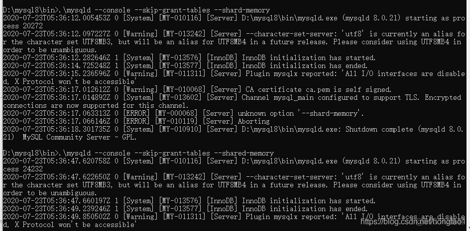 Windows环境下忘记mysql的root密码_解决方法_02