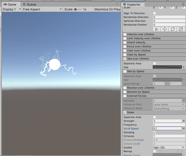 unity particle 粒子系统 制作闪电放电效果_粒子系统_12