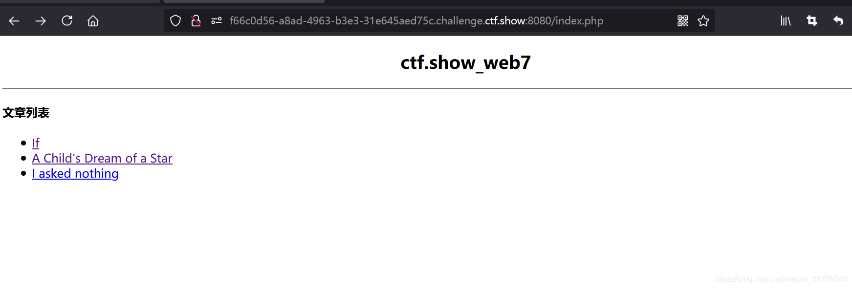 CTFSHOW-web（7/11）_web