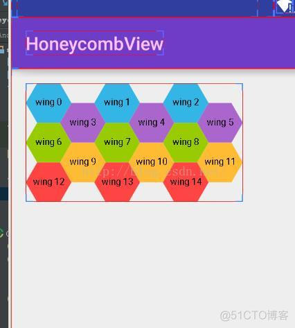 手把手带你画一个漂亮蜂窝view Android自定义view_ide_14