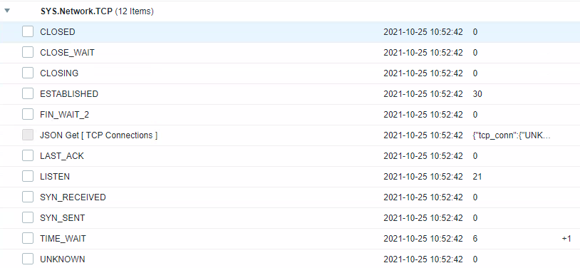 Zabbix - 解决方案 - 监控TCP连接数-Linux_json_05