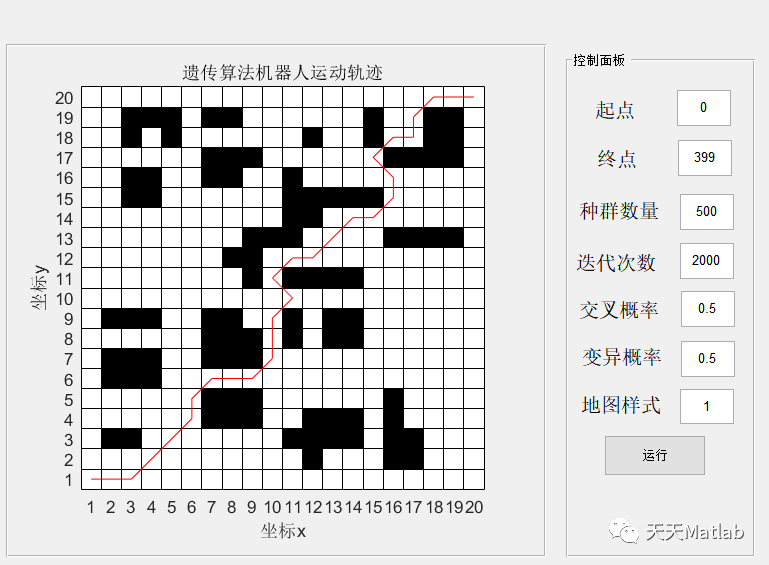 【路径规划】基于遗传算法求解栅格路径规划及避障matlab代码_迭代_04