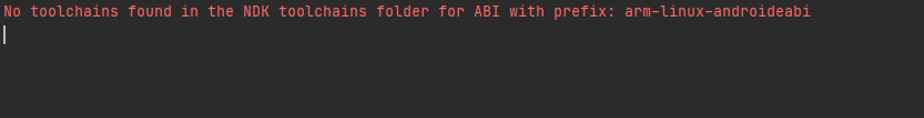 No toolchains found in the NDK toolchains folder for ABI with prefix: arm-linux-androideabi_java