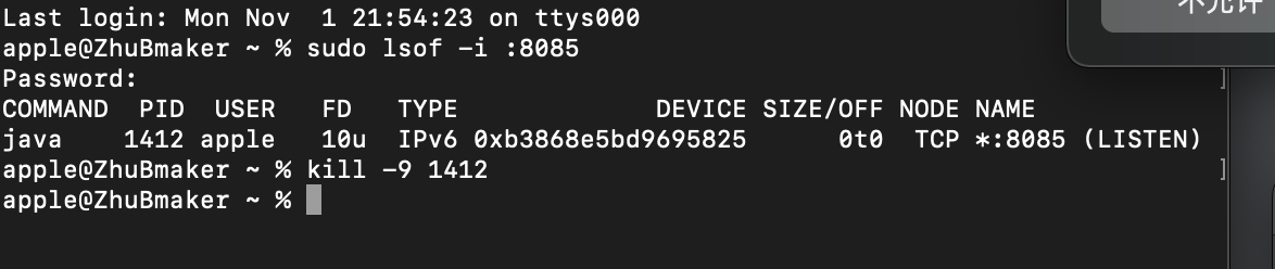 Mac 终端如何终止jar包运行（kill）_端口号