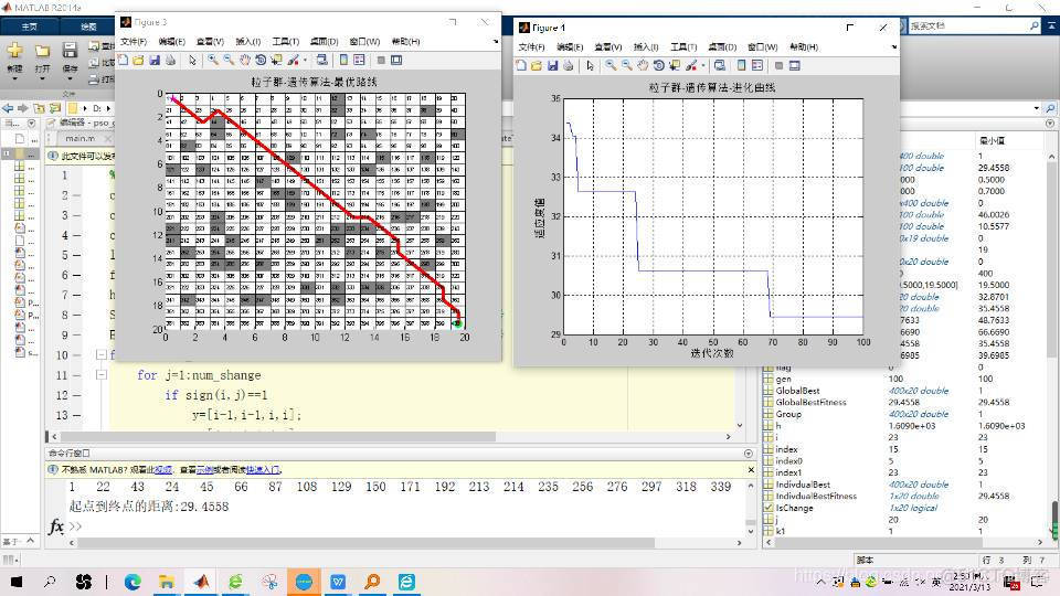 【路径规划】基于matlab粒子群融合遗传算法栅格地图路径规划【含Matlab源码 526期】_粒子群算法_30