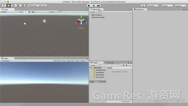 Unity新手教程：Roll-a-Ball游戏开发中的使用_qt_04