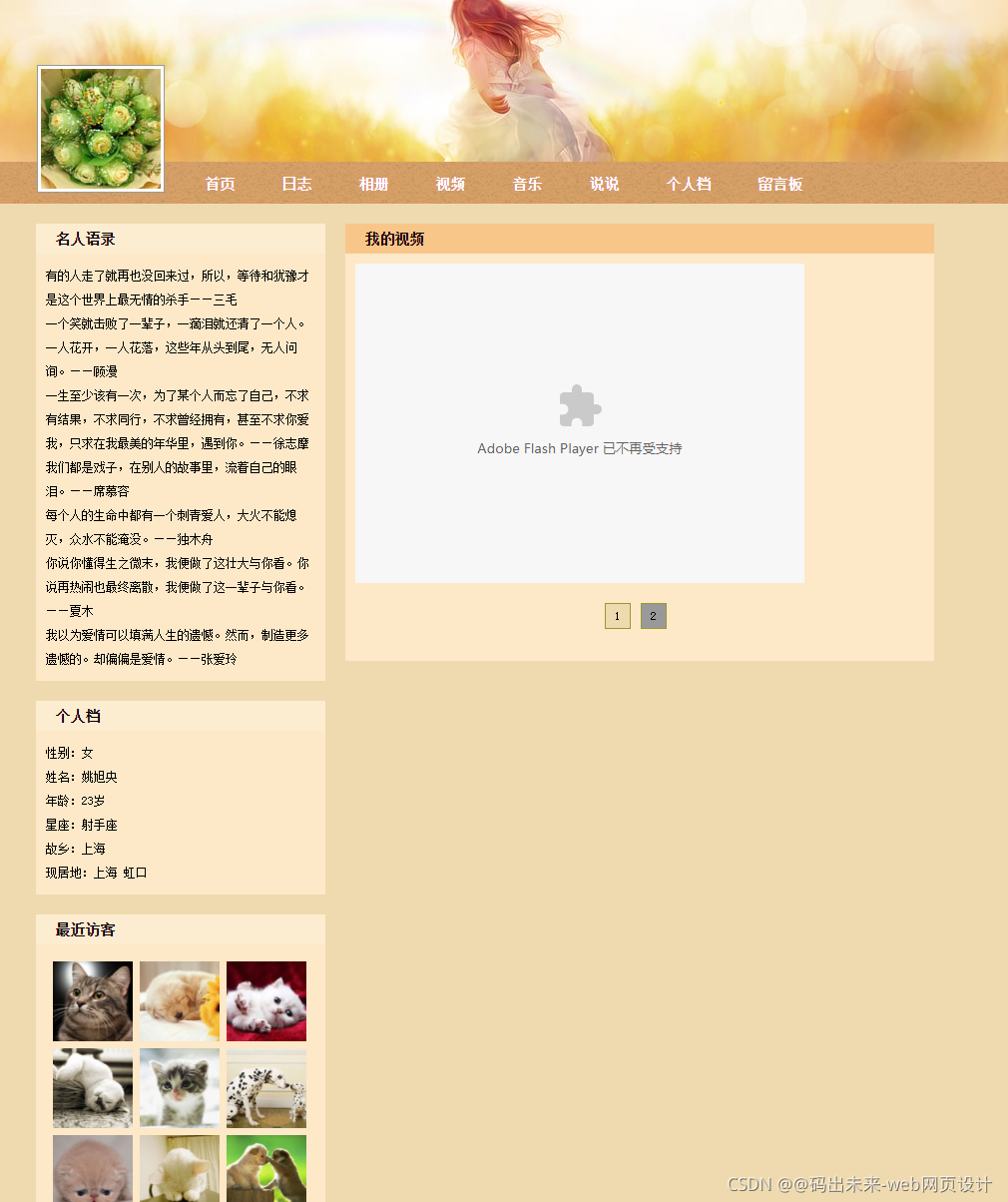 HTML5期末大作业：个人主页网站设计——个人介绍(45页) HTML+CSS+JavaScript 个人设计web前端大作业 HTML期末大作业_个人设计web前端大作业_04