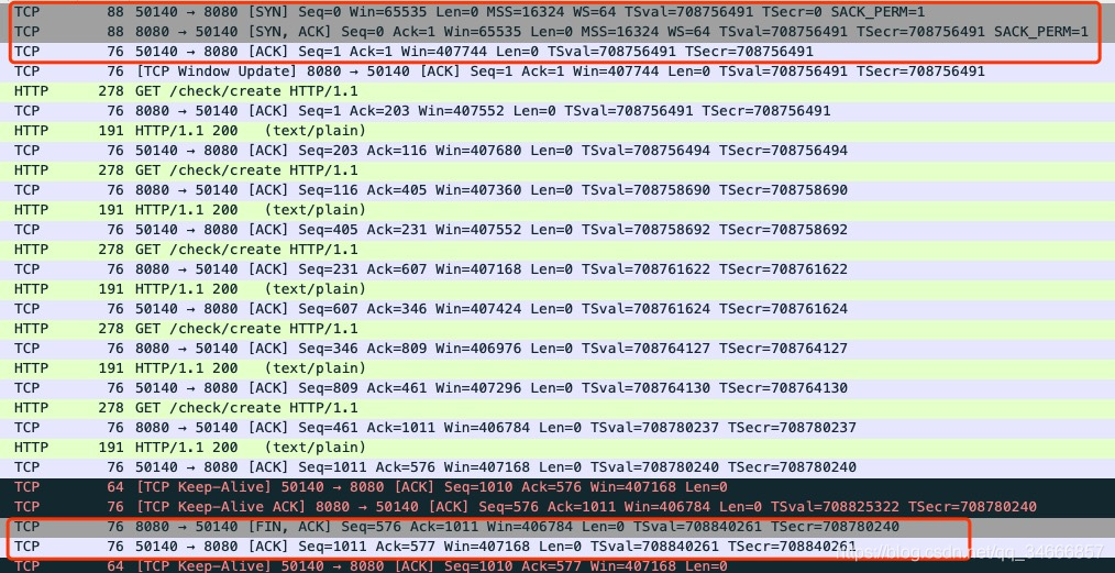 通过tcpdump+wireshark来抓包分析TCP长连接和短连接的区别_长连接_03