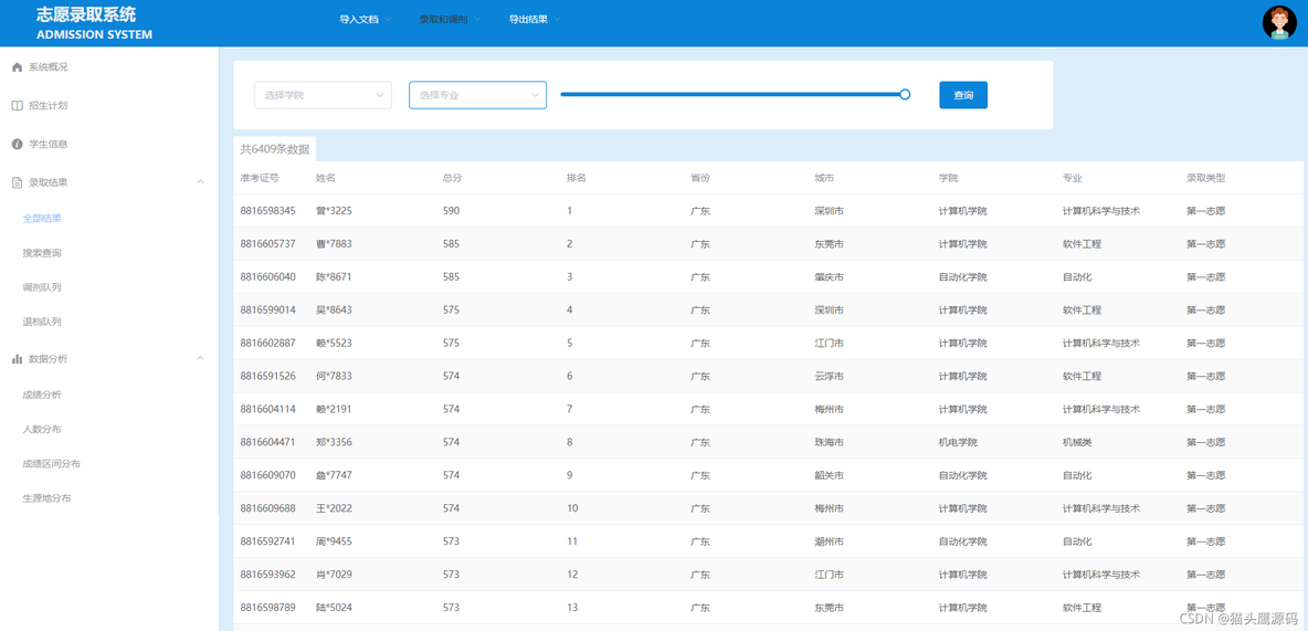 基于springboot+vue的(高考)志愿录取系统(前后端分离)_后端_06