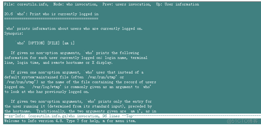 重拾简单的linux指令之info_原创作品