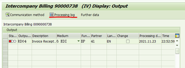 SAP MM 公司间STO的BILLING输出报错 - Inbound partner profile does not exist –_BILLING_02