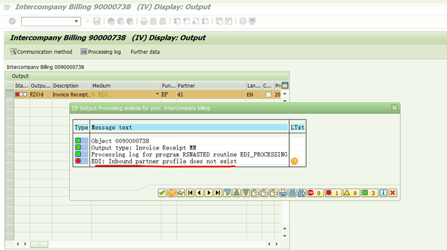 SAP MM 公司间STO的BILLING输出报错 - Inbound partner profile does not exist –_SAP MM_03