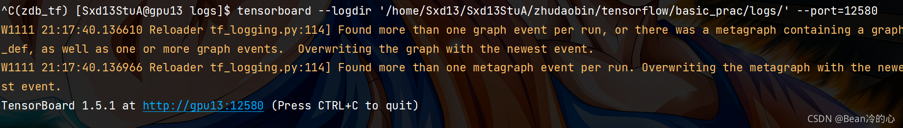 tensorboard错误 ：TensorBoard attempted to bind to port 6006, but it was already in use_ide_06