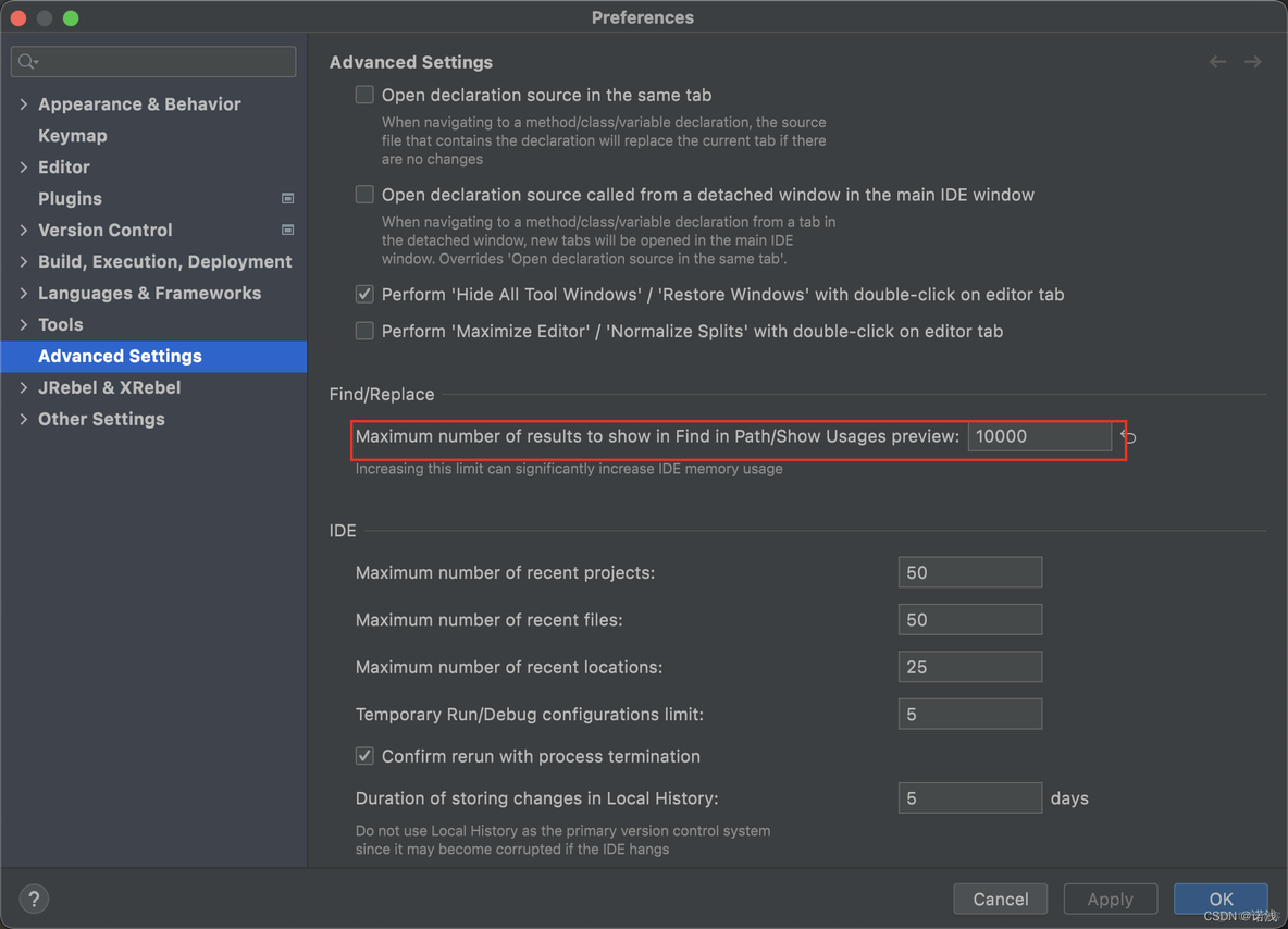 idea 2021.2及以后设置全局搜索结果不限制为100_intellij idea