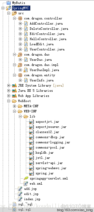 Spring MVC + oracle  实现增删改查_SpringMVC+ORACLE