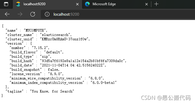 【愚公系列】2021年11月 Elasticsearch数据库-Window11下的安装_大数据_02