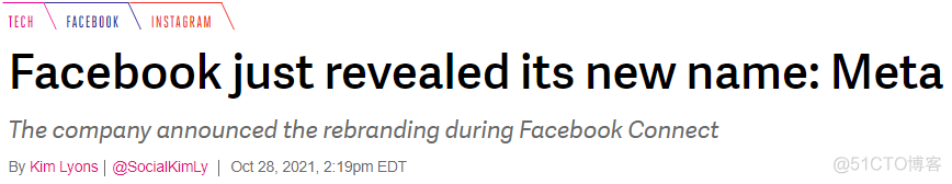 Facebook宣布改名为Meta！_社交媒体