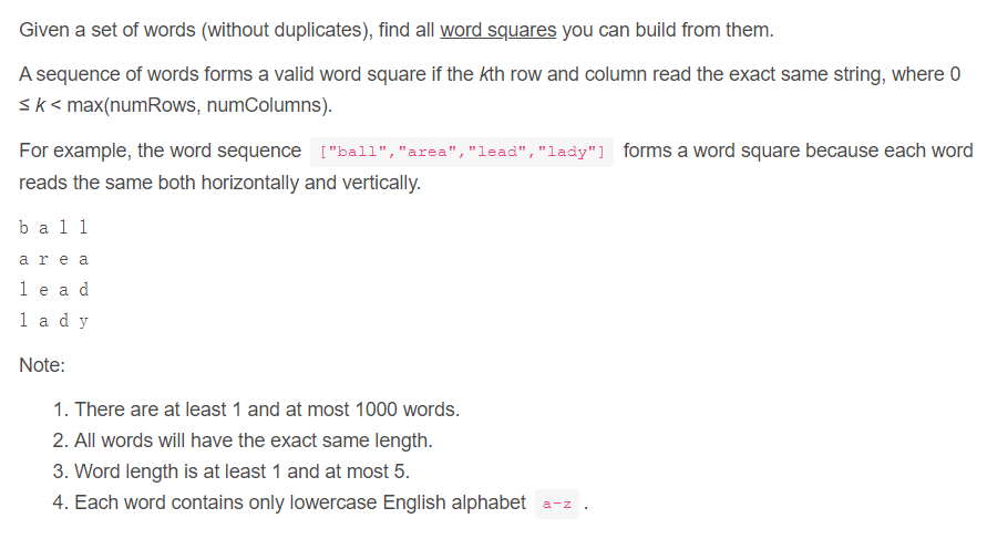 ​LeetCode刷题实战425：单词方块_业务逻辑