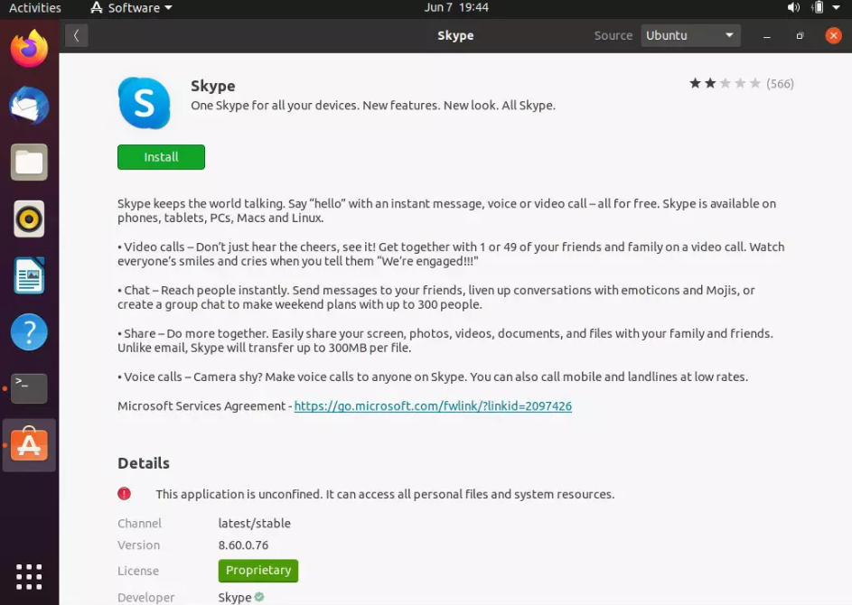 如何在 Ubuntu 20.04上安装 Skype_linux_02