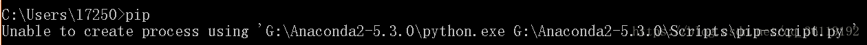 Python中pip安装报错Unable to create process using '....'