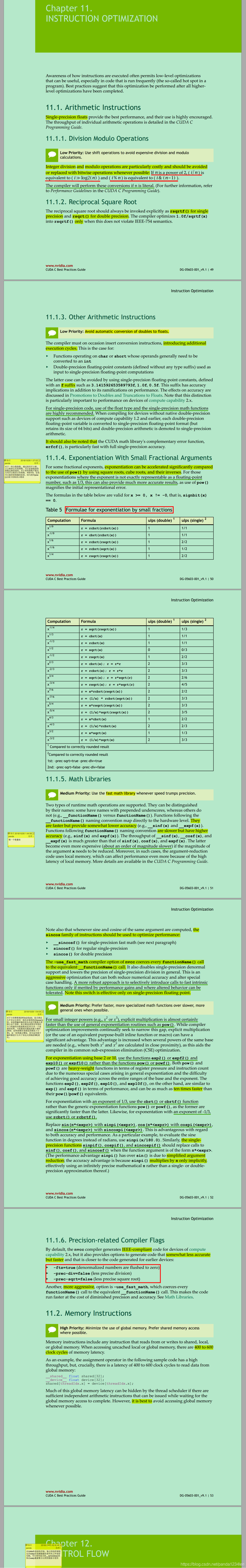 CUDA C 最佳实践：指令优化【读书笔记】_随笔