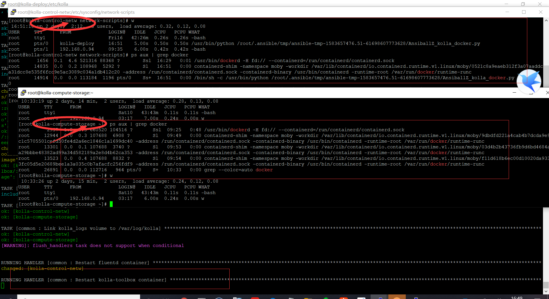 kolla-ansible -i multinode bootstrap preckeck deploy_python_29