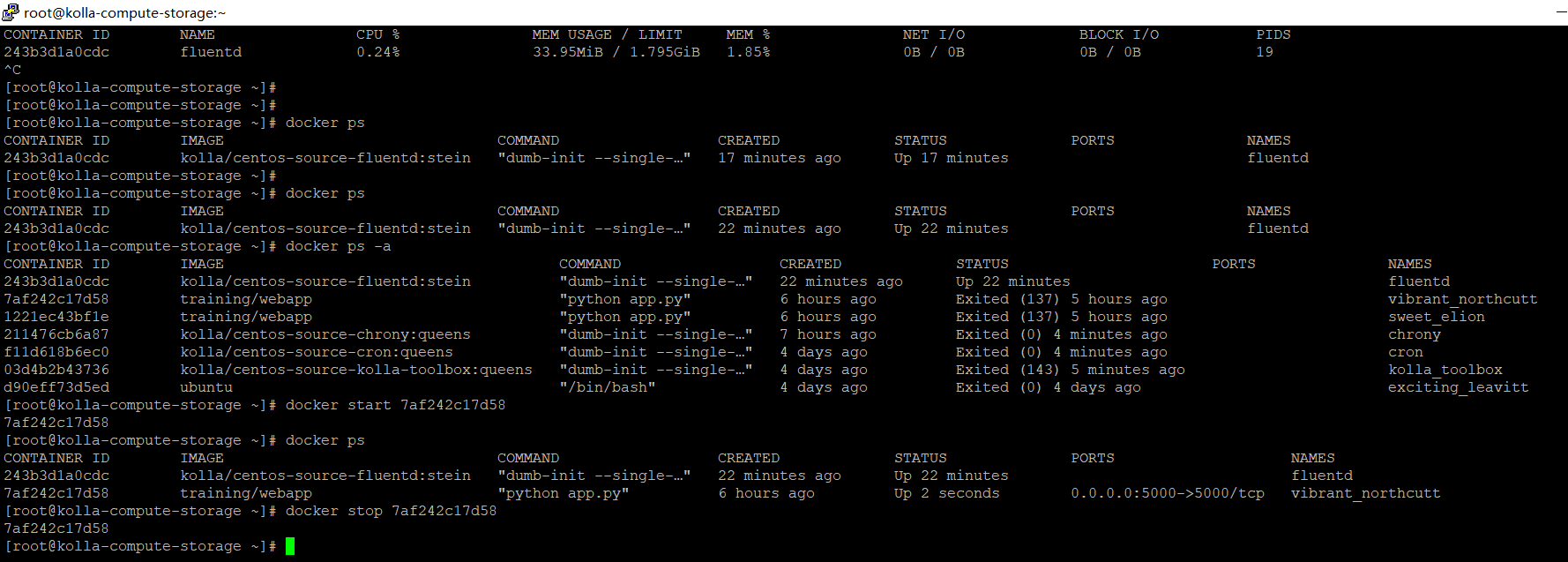 kolla-ansible -i multinode bootstrap preckeck deploy_python_35