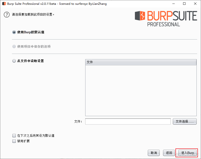 BURPSUITE专业汉化版安装_java环境_20