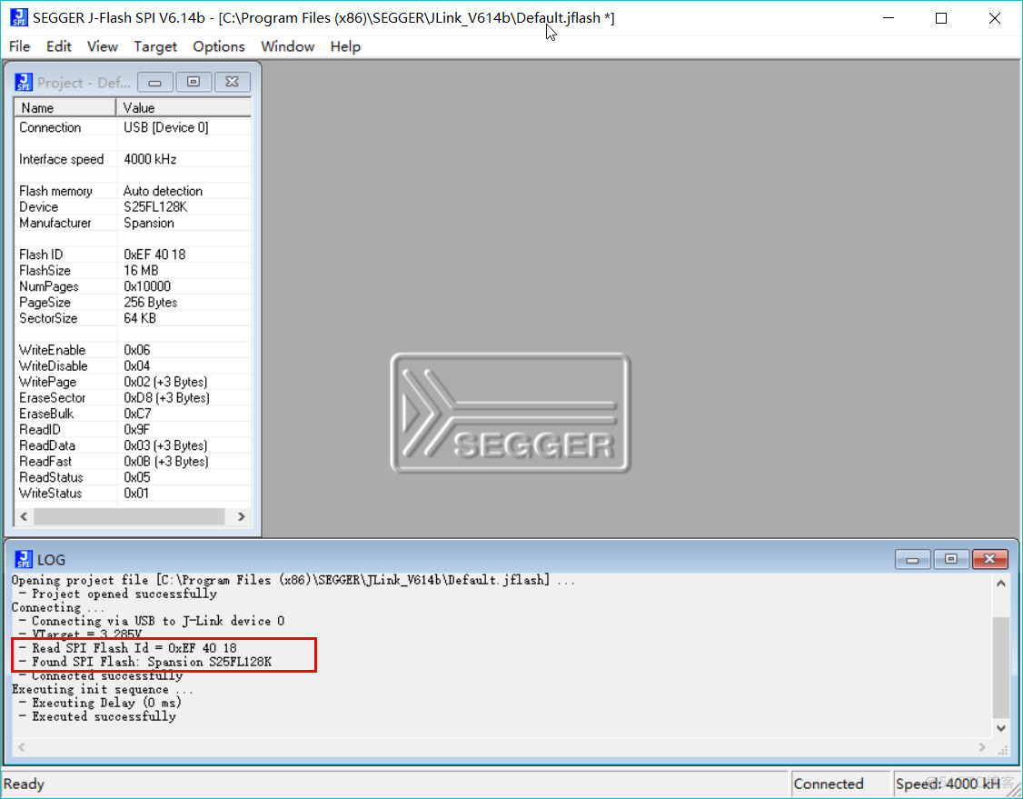 Jlink使用技巧之烧写SPI Flash存储芯片_JLINK_03