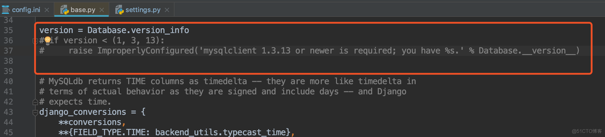 django.core.exceptions.ImproperlyConfigured: mysqlclient 1.3.13 or newer is required; you have 0.9.3._mysql_02