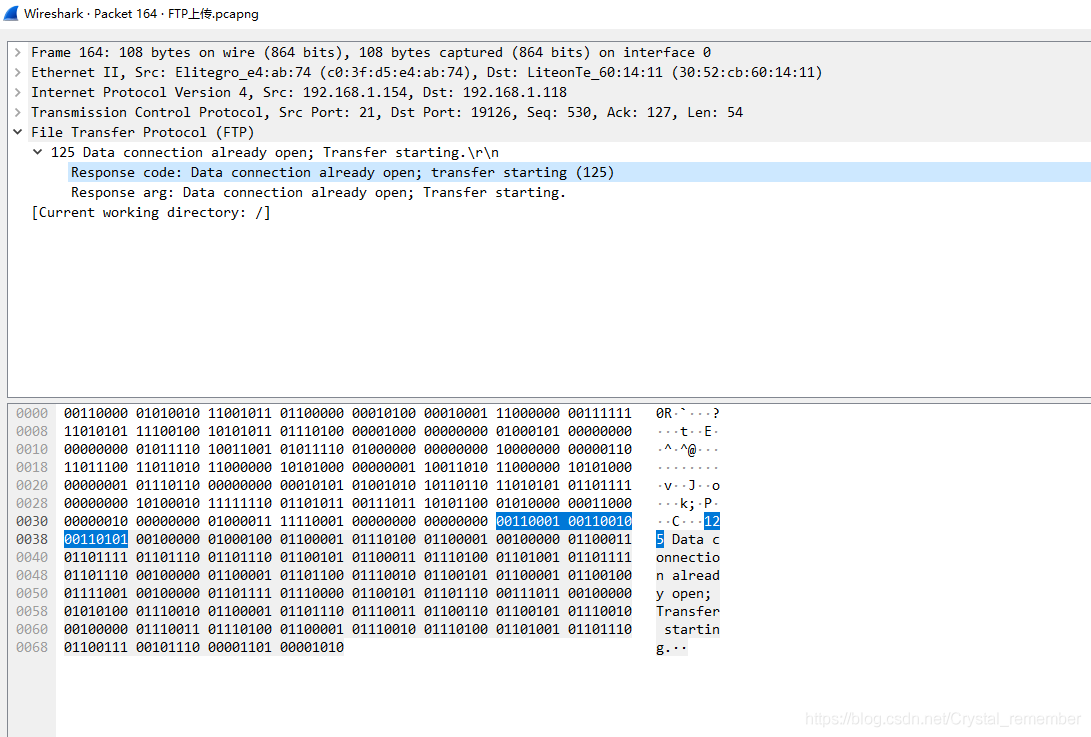 FTP协议中的登录 上传 下载 新建目录 删除目录 的wireshark包分析（一文看完TCP包分析，附源文件，ppt，操作视频）_wireshark_19
