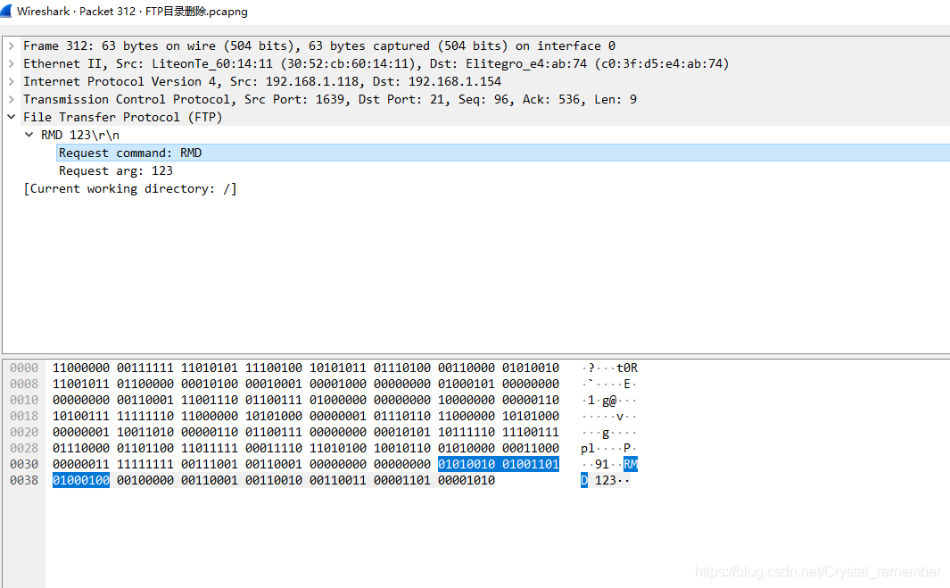 FTP协议中的登录 上传 下载 新建目录 删除目录 的wireshark包分析（一文看完TCP包分析，附源文件，ppt，操作视频）_wireshark_30