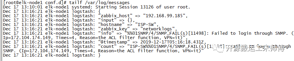 ELK 联动 ZABBIX 实现异常日志告警_字段名