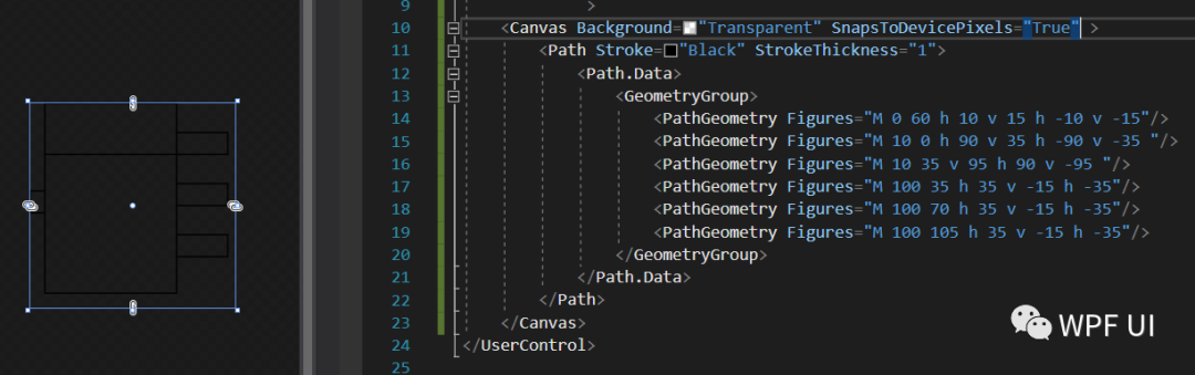 WPF 使用Path 绘制图形_竖线_02