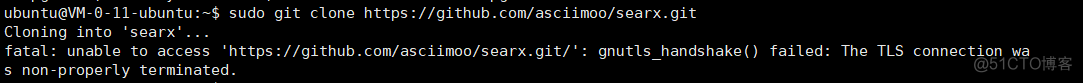 gnutls_handshake() failed: The TLS connection was non-properly terminated._git