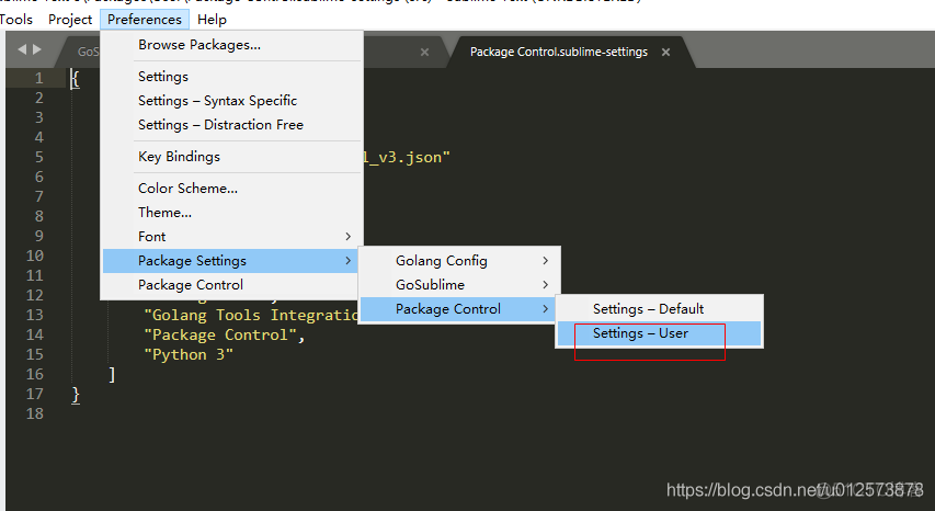安装Sublime Text 支持Go插件_json_04