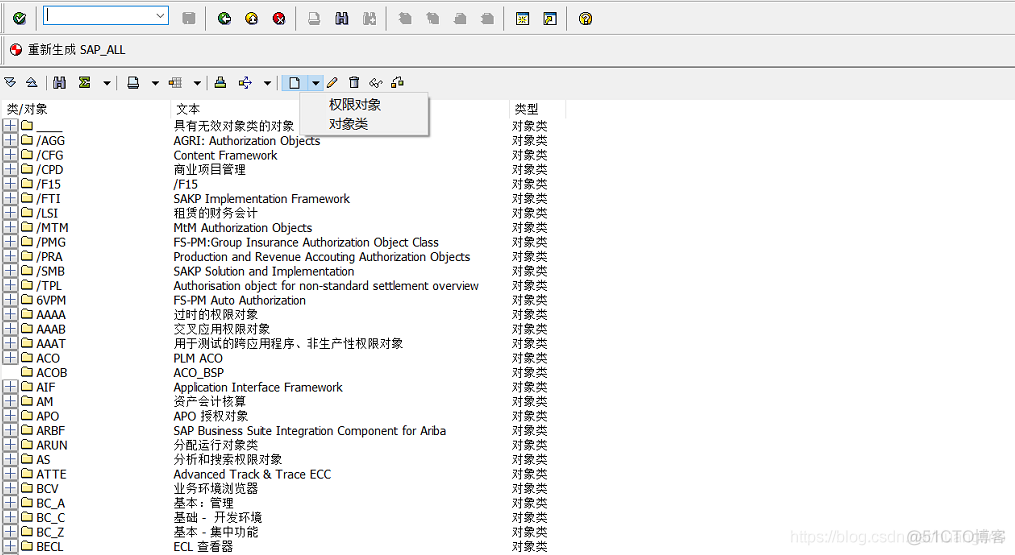 SAP创建权限对象_权限对象
