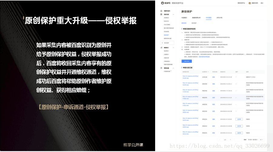 百度熊掌号怎么申请原创保护（熊掌号公开课）_字段_20