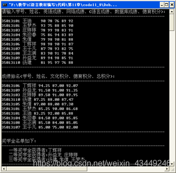 C语言---学生奖学金评定系统设计_#include