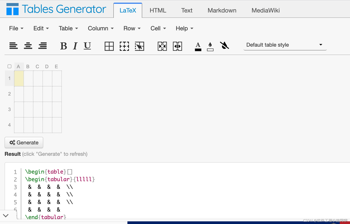 latex 可视化生成表格代码_latex