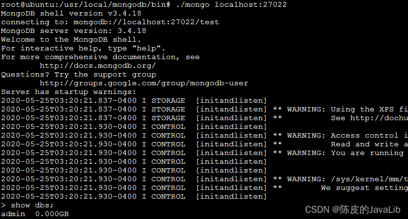 Linux Ubuntu平台安装MongoDB_配置文件