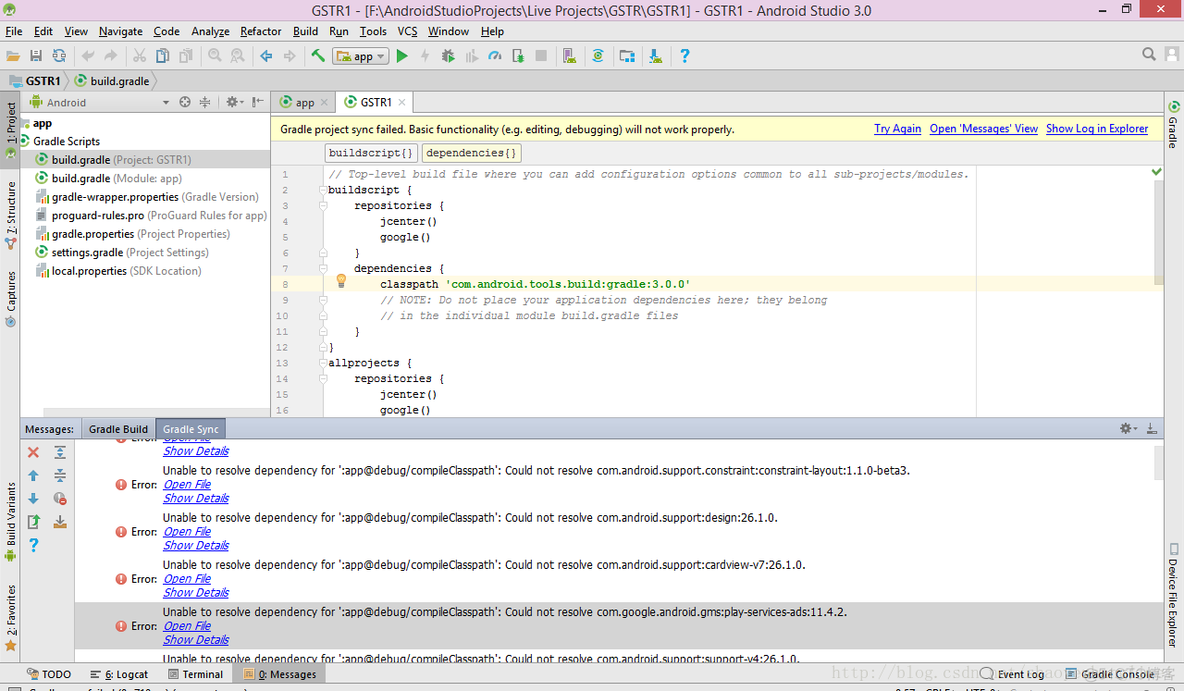 Unable to resolve dependency for ‘xxx项目@debug/compileClasspath‘: Could not resolve com.jakew_gradle