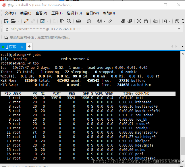 玩玩Linux云主机-linux后台运行和关闭、查看后台任务，关闭终端后继续执行_终端_03