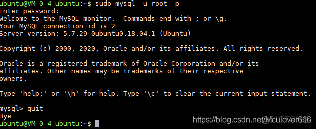 MySQL学习笔记 | 03 - MySQL在 Ubuntu 下的安装、配置、服务启动/停止、用户登录退出_服务端_03
