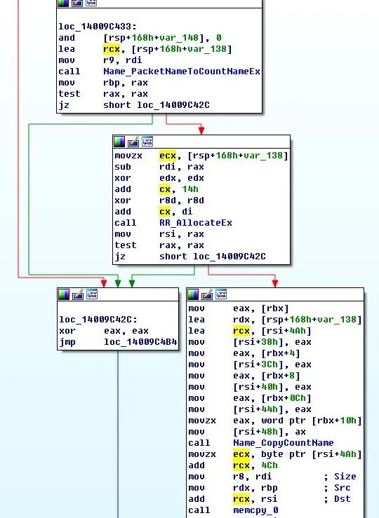 CVE-2020-1350: Windows DNS Server蠕虫级远程代码执行漏洞分析_数据_03