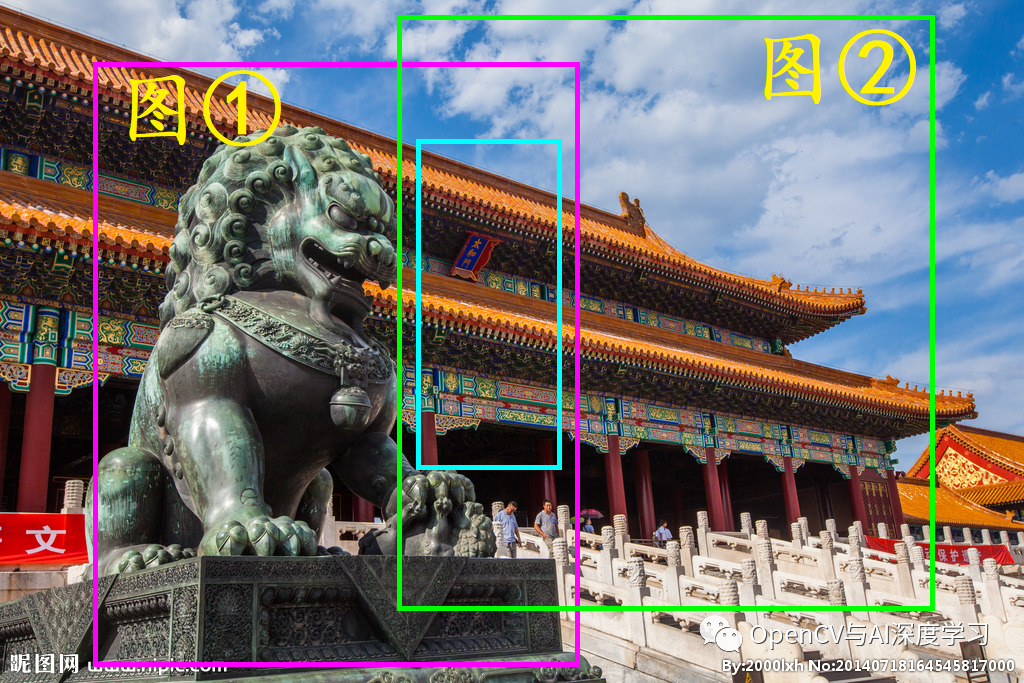 OpenCV常用图像拼接方法（二）：基于模板匹配拼接_C_04