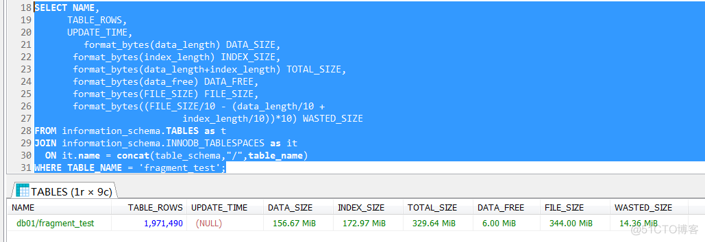 MySQL InnoDB表的碎片量化和整理（data free能否用来衡量碎片？）_碎片化_07