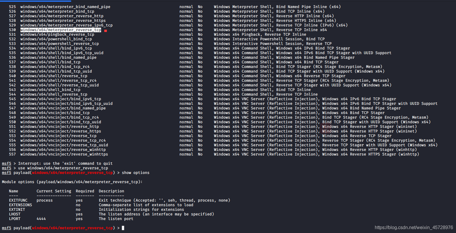 后渗透——利用kali工具MSF反弹shell_集中控制_04