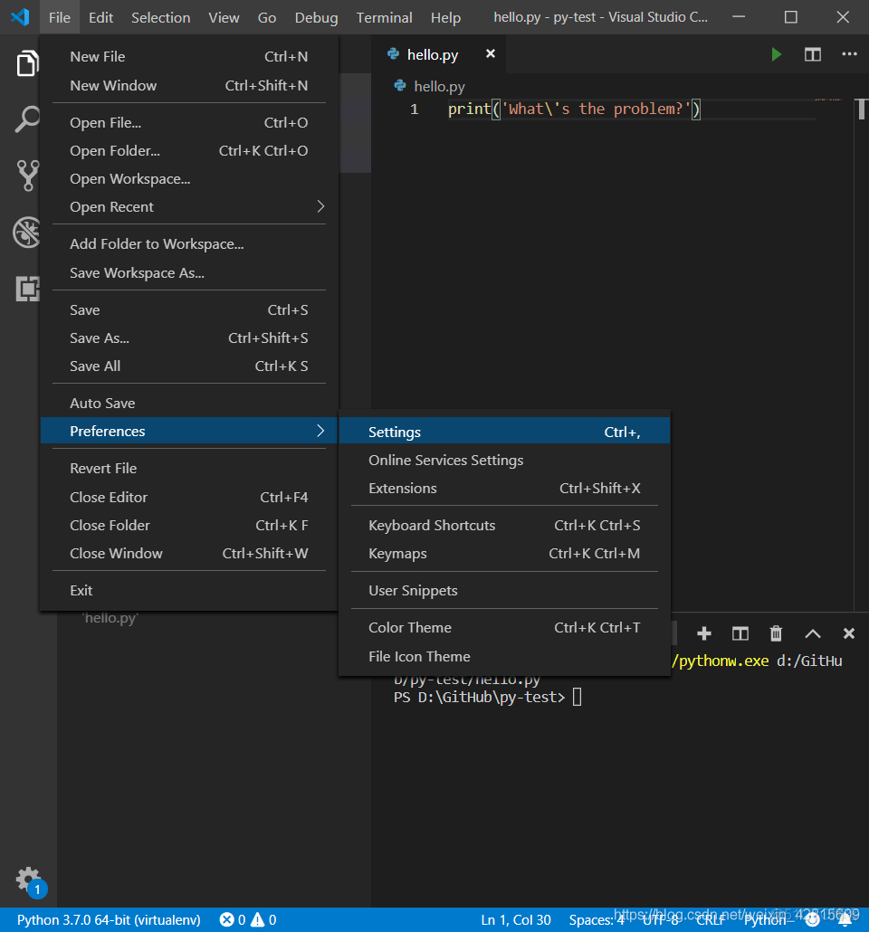 vscode配置python 控制台/终端/TERMINAL 不输出/不显示 解决办法_json_02